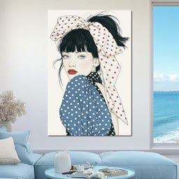 Polka Dot Afternoon Glance - NicheCanvas