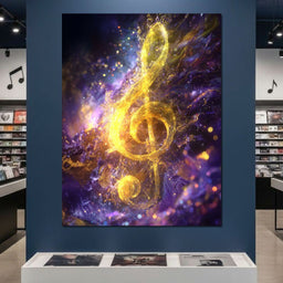 Celestial Gold Melody Stream - NicheCanvas