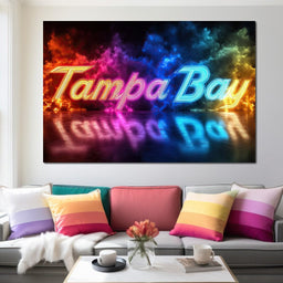 Tampa Bay Neon Night - NicheCanvas