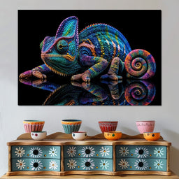 Chromatic Chameleon - TooplesArt - NicheCanvas