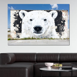 Street Art - Polar Bear - NicheCanvas