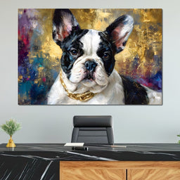 Golden French Bulldog Portrait - NicheCanvas