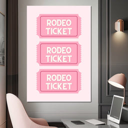 Pastel Rodeo Ticket Stack - NicheCanvas