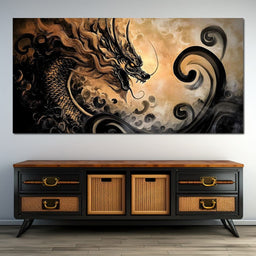 Dragon's Fiery Ascent - NicheCanvas