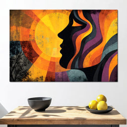 Radiant Solstice Silhouette - NicheCanvas