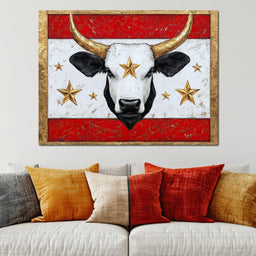 Golden Star Bull Uprising - NicheCanvas