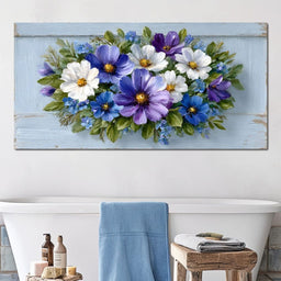 Lavender Meadow Flower Cascade - NicheCanvas