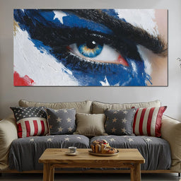 Patriotic Vision Starry Eye - NicheCanvas