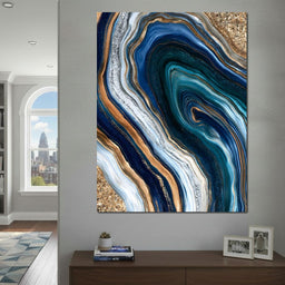 Currents of Gilded Stone - NicheCanvas