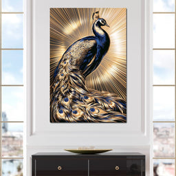 Radiant Majesty of the Gilded Plumage - NicheCanvas