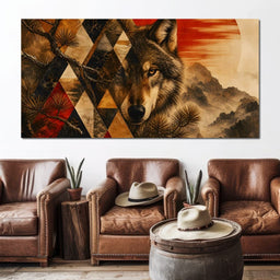 Solitary Predator Rising Sun - NicheCanvas