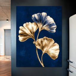 Gilded Leaves Upon The Deep Night - NicheCanvas