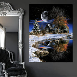 Silent Solstice By The Frozen Shore - NicheCanvas