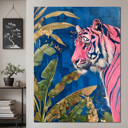 Pink Tiger Tropical Majesty - NicheCanvas