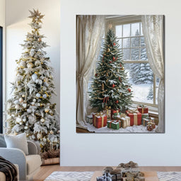 Winter Festival by the Window - NicheCanvas