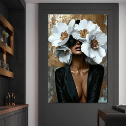 Golden Elegance Floral Expression - Cole Williams - NicheCanvas