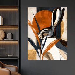 Solitary Hare Before The Setting Sun - NicheCanvas