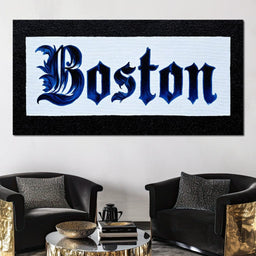 Majestic Boston Lettering - NicheCanvas