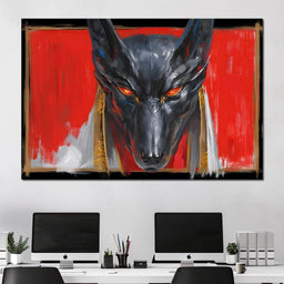 Ancient Jackal Pharaoh Sentinel - NicheCanvas