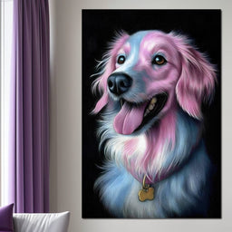 Pink & Blue Golden - NicheCanvas