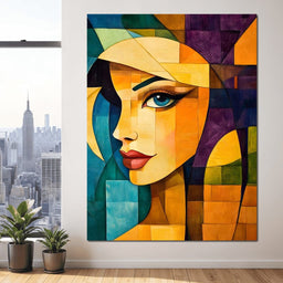 Geometric Elegance Portrait - NicheCanvas