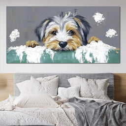 Puppy Yorkshire  Dreams - NicheCanvas