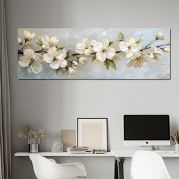 Blossoming Alabaster Flowers - NicheCanvas