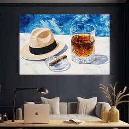 Cigar by the Pool - NicheCanvas