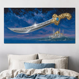Celestial Scimitar Above Palace - NicheCanvas