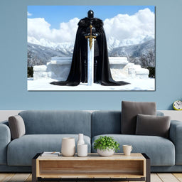 Icebound Peaks Excalibur Warrior - NicheCanvas