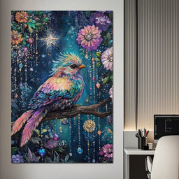 Enchanted Birdsong Night Tapestry - NicheCanvas