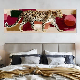 Leopard Stride Sunset Blocks - NicheCanvas