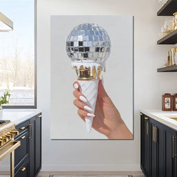 Melting Disco Cone Pop Painting - NicheCanvas