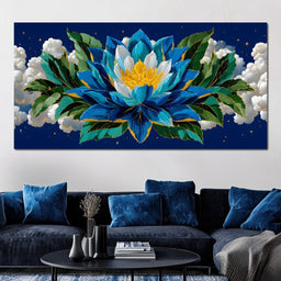 Starfield Lotus Radiance - NicheCanvas