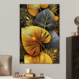 Golden Leaves Nightfall Magic - NicheCanvas