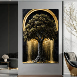 Gilded Roots of Eternal Radiance - NicheCanvas