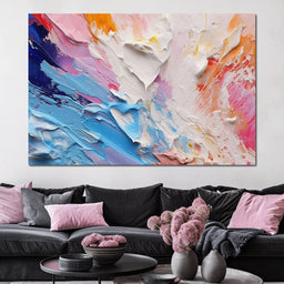 Radiant Impasto Color Surge - NicheCanvas