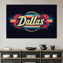 Retro Rose Radiance Dallas - NicheCanvas