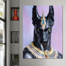 Golden Jackal Pharaoh Guardian - NicheCanvas