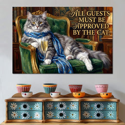 All Guests Must be Approved by the Cat - NicheCanvas