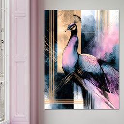 Gilded Plumage Upon Modern Horizons - NicheCanvas