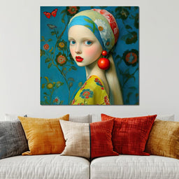 The Girl with the Scarlet Earring - TooplesArt - NicheCanvas