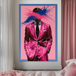 The Suit Disrupted by Vivid Collision - NicheCanvas