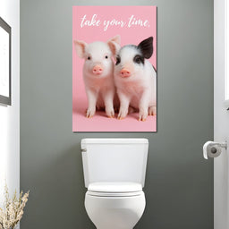 Take Your Time Piglet Pals - NicheCanvas