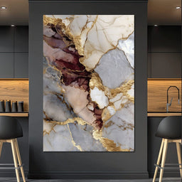 Gilded Marble Rift Elegy - NicheCanvas