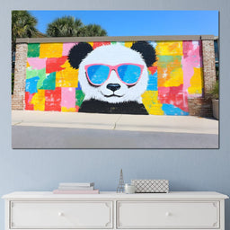 Street Art -  Panda Shades - NicheCanvas