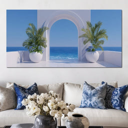Sunlit Coastal Archway Escape - NicheCanvas