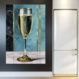 Gilded Champagne Elegance - NicheCanvas