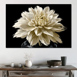Pale Petals Held Against The Void - NicheCanvas