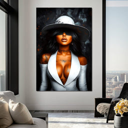 Enigmatic Glamour Portrait - NicheCanvas